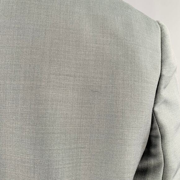THE ROW Size 12 Grey Sage Silk Single Breasted Coat - Picture 5 of 9